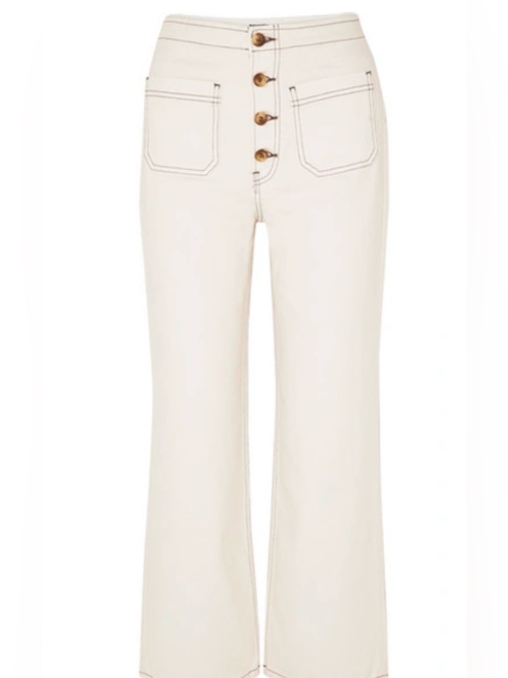 Reformation Eloise High Rise Wide Leg Jeans in Ivory - Size 28 - Picture 5 of 17
